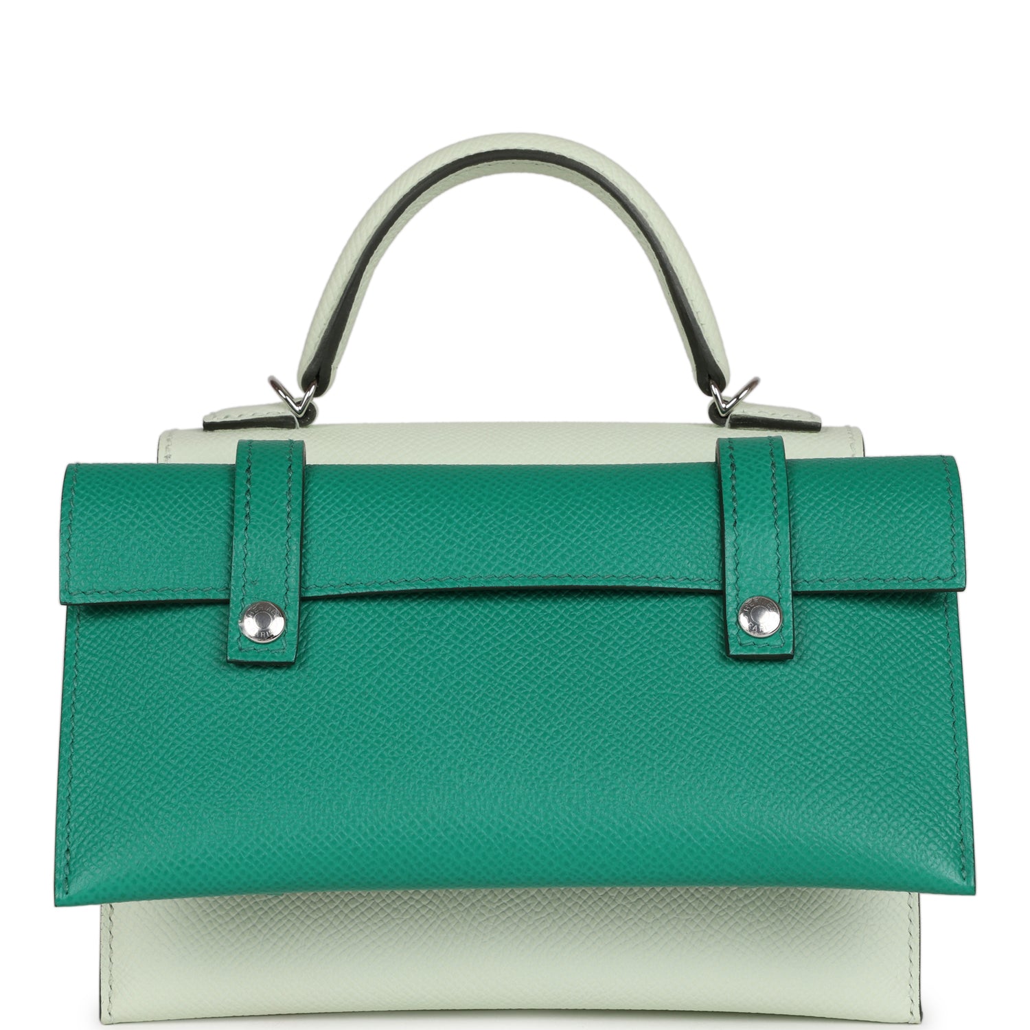 Hermes “Quelle Idolle” Picto Kelly Doll Vert Fizz Epsom Palladium Hardware