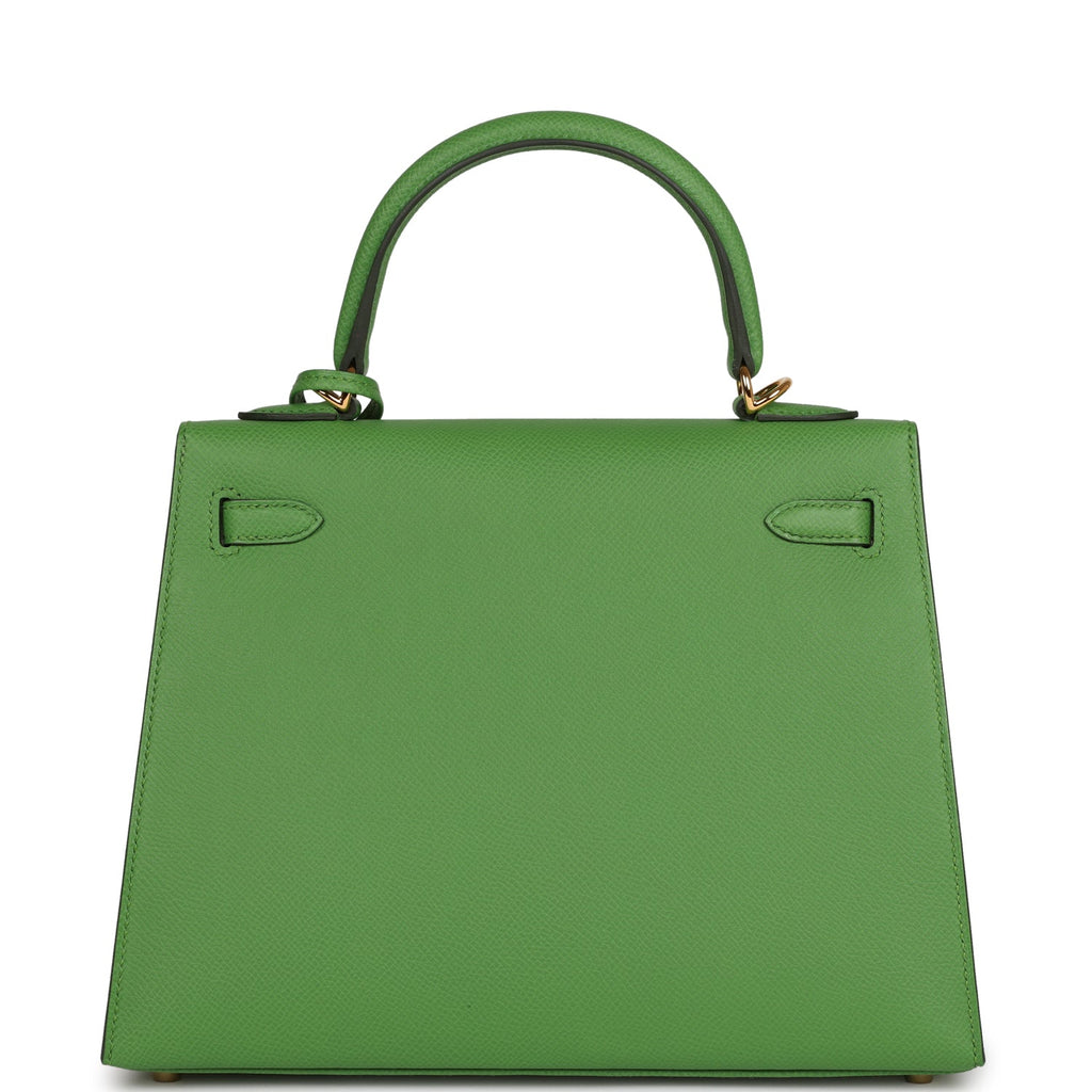 Hermes Kelly Sellier 25 Vert Yucca Epsom Gold Hardware - Image 4