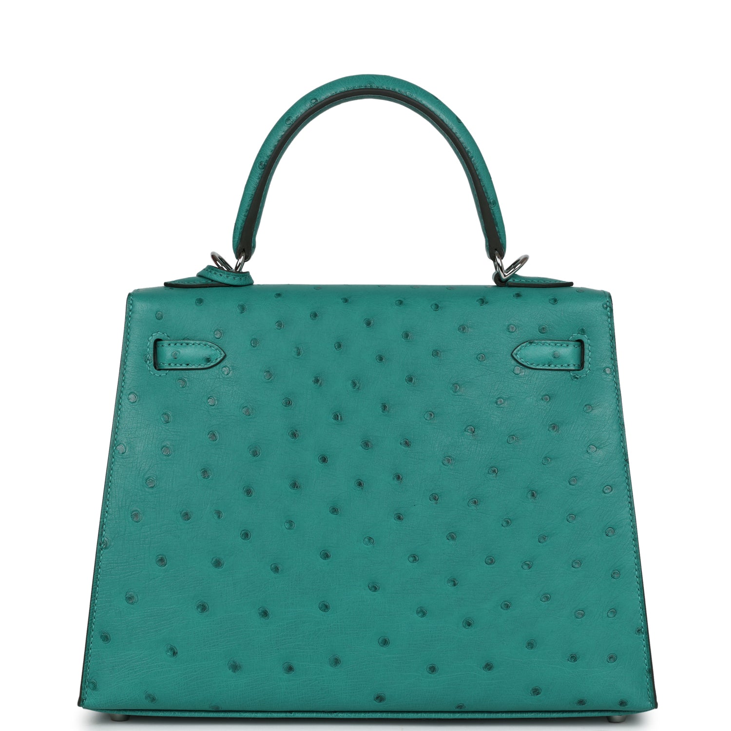 Hermes Kelly Sellier 25 Vert Verone Ostrich Palladium Hardware - Image 9