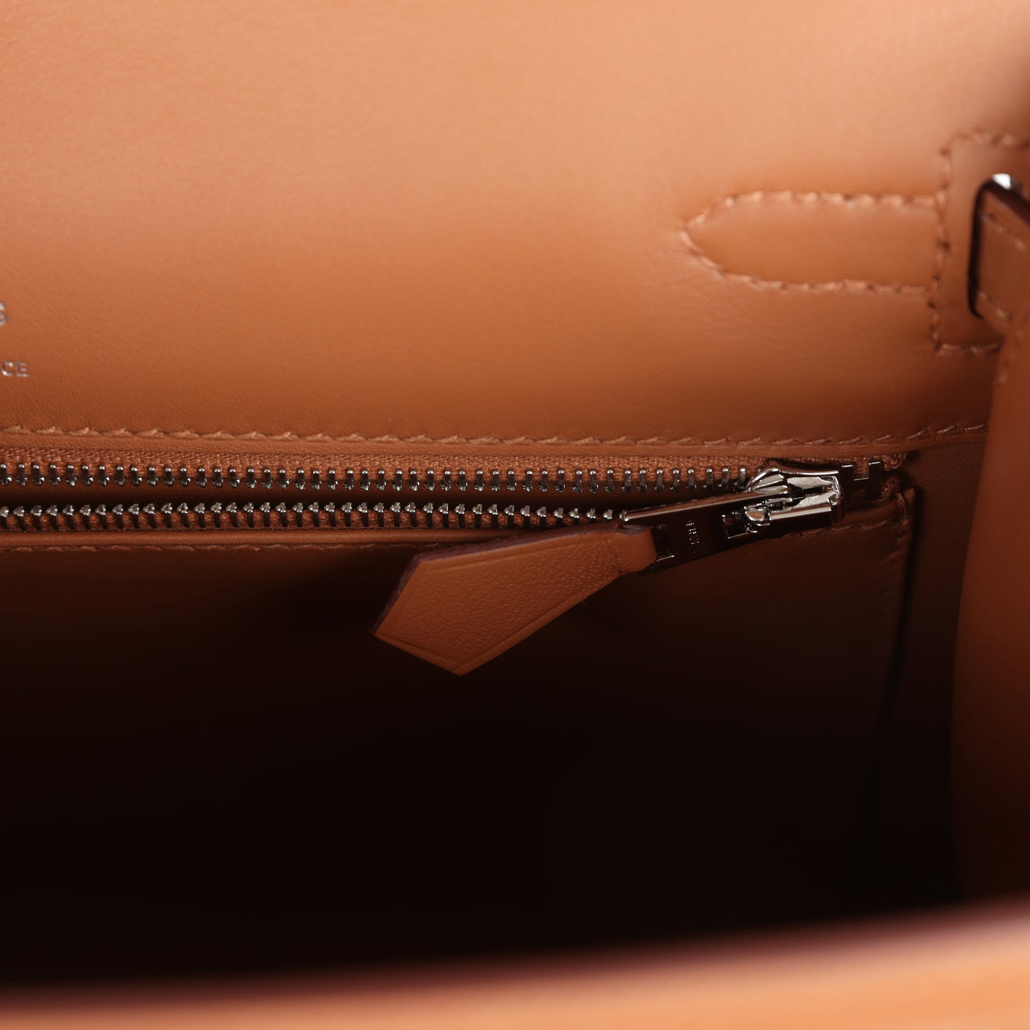 Hermes Kelly Sellier 25 Gold Swift and Ecru Toile Palladium Hardware - Image 3