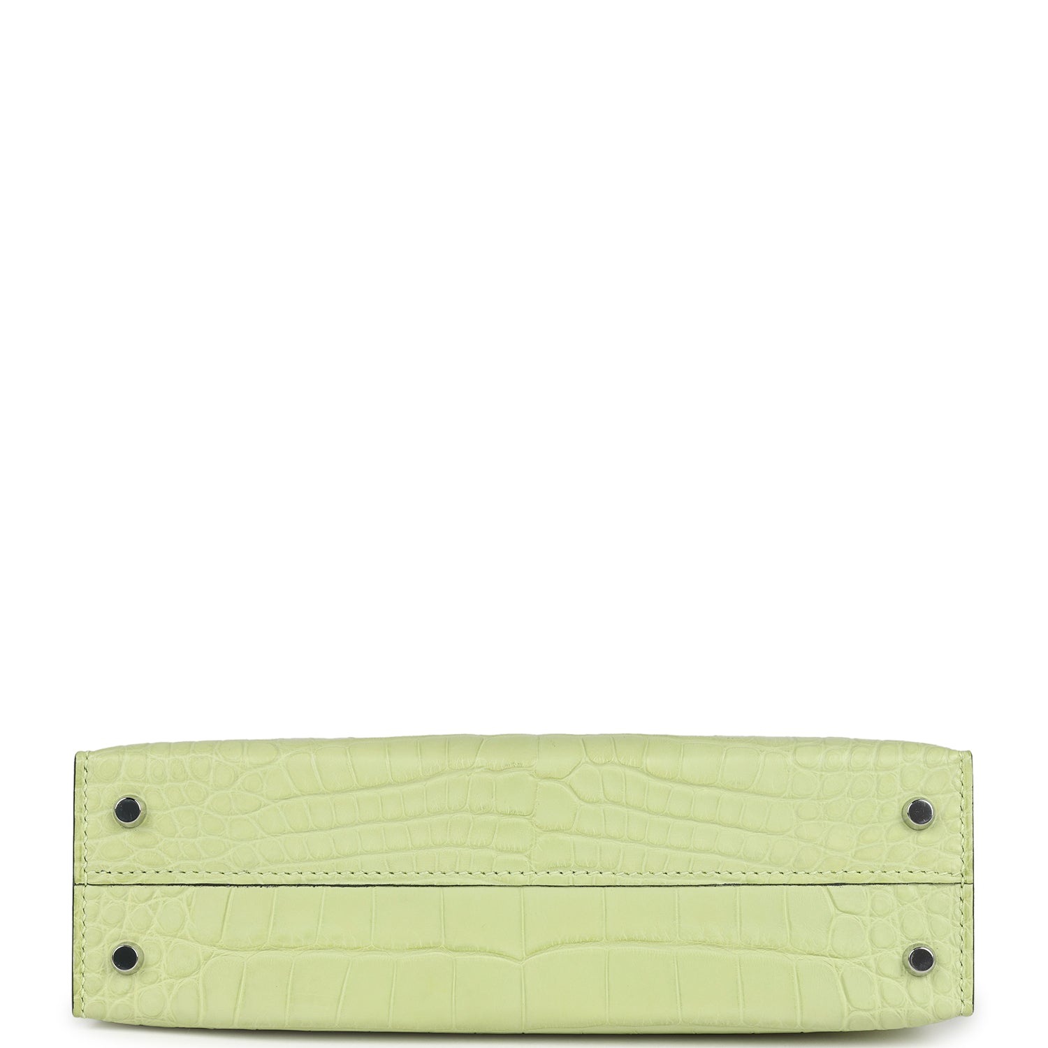 Hermes Kelly Sellier 20 Jaune Bourgeon Matte Alligator Palladium Hardware - Image 8