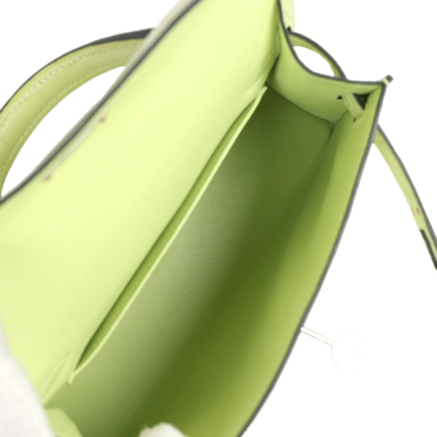 Hermes Kelly Sellier 20 Jaune Bourgeon Matte Alligator Palladium Hardware - Image 3