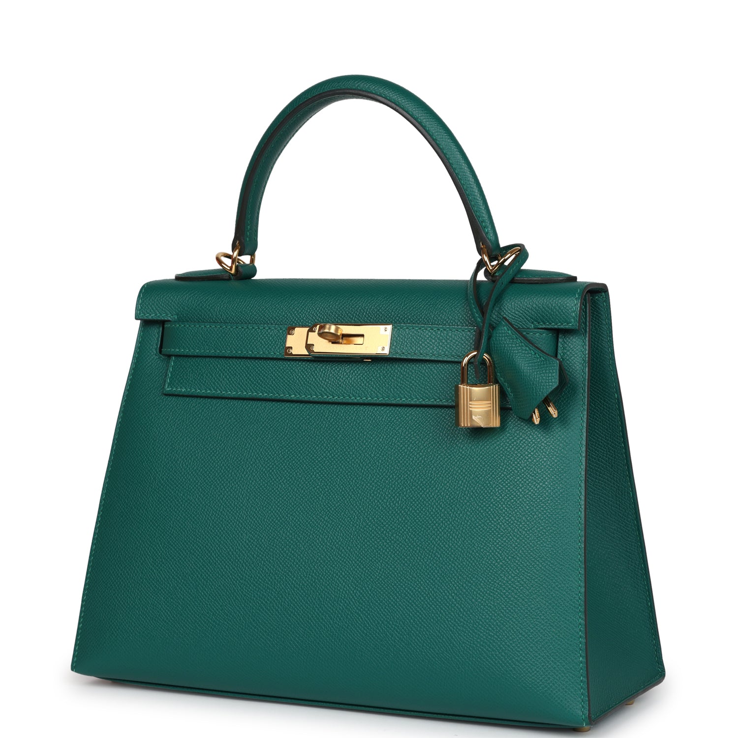 Hermes Kelly Sellier 28 Malachite Epsom Gold Hardware - Image 9