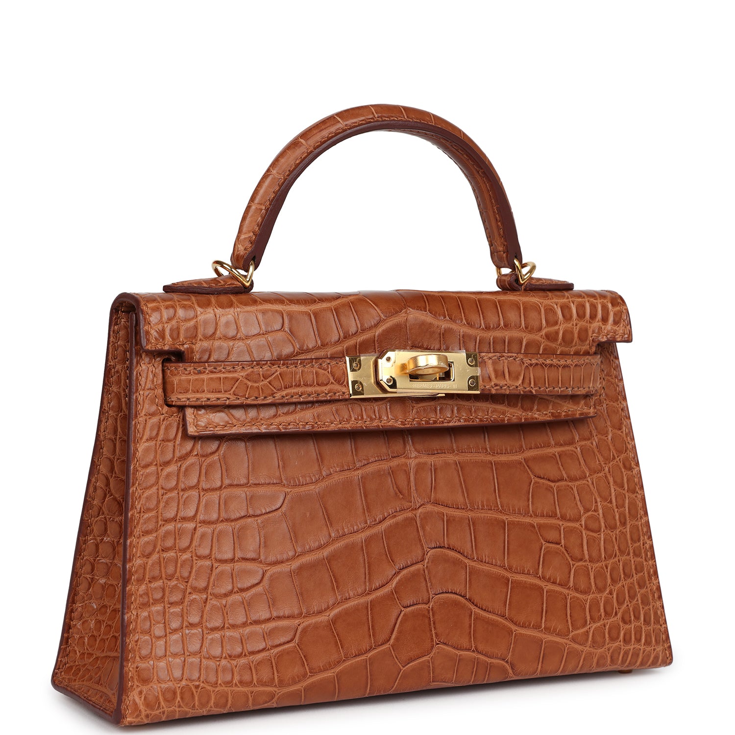 Hermes Kelly Sellier 20 Gold Matte Alligator Gold Hardware - Image 5