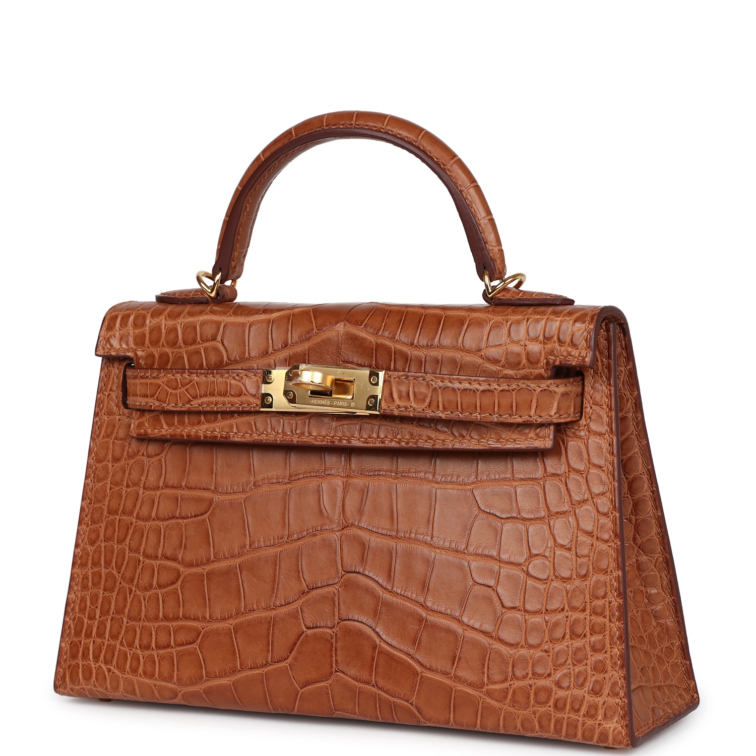Hermes Kelly Sellier 20 Gold Matte Alligator Gold Hardware - Image 3