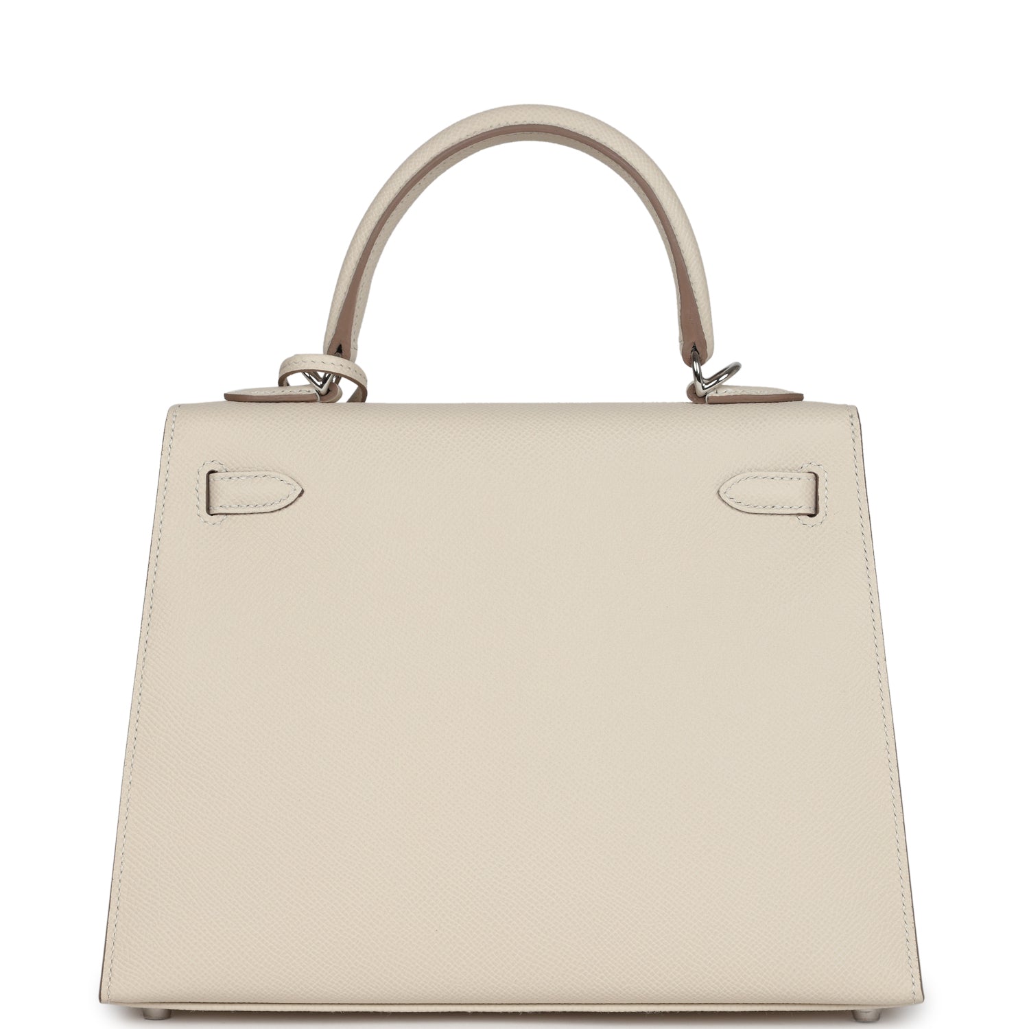 Hermes Kelly Sellier 25 Craie Epsom Palladium Hardware - Image 6