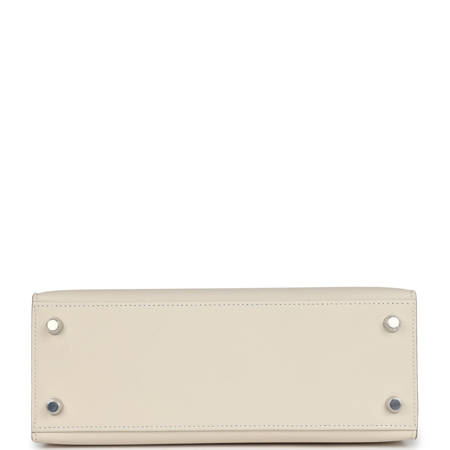 Hermes Kelly Sellier 25 Craie Epsom Palladium Hardware - Image 3