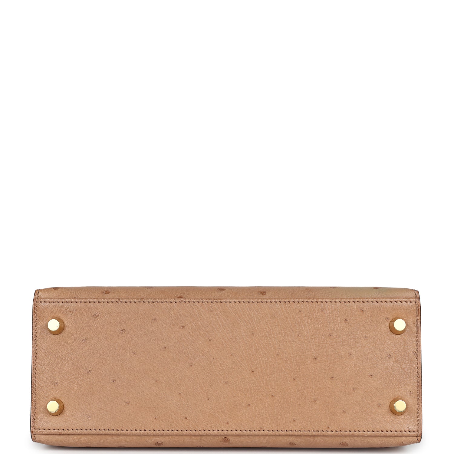 Hermes Kelly Sellier 25 Chai Ostrich Gold Hardware - Image 9
