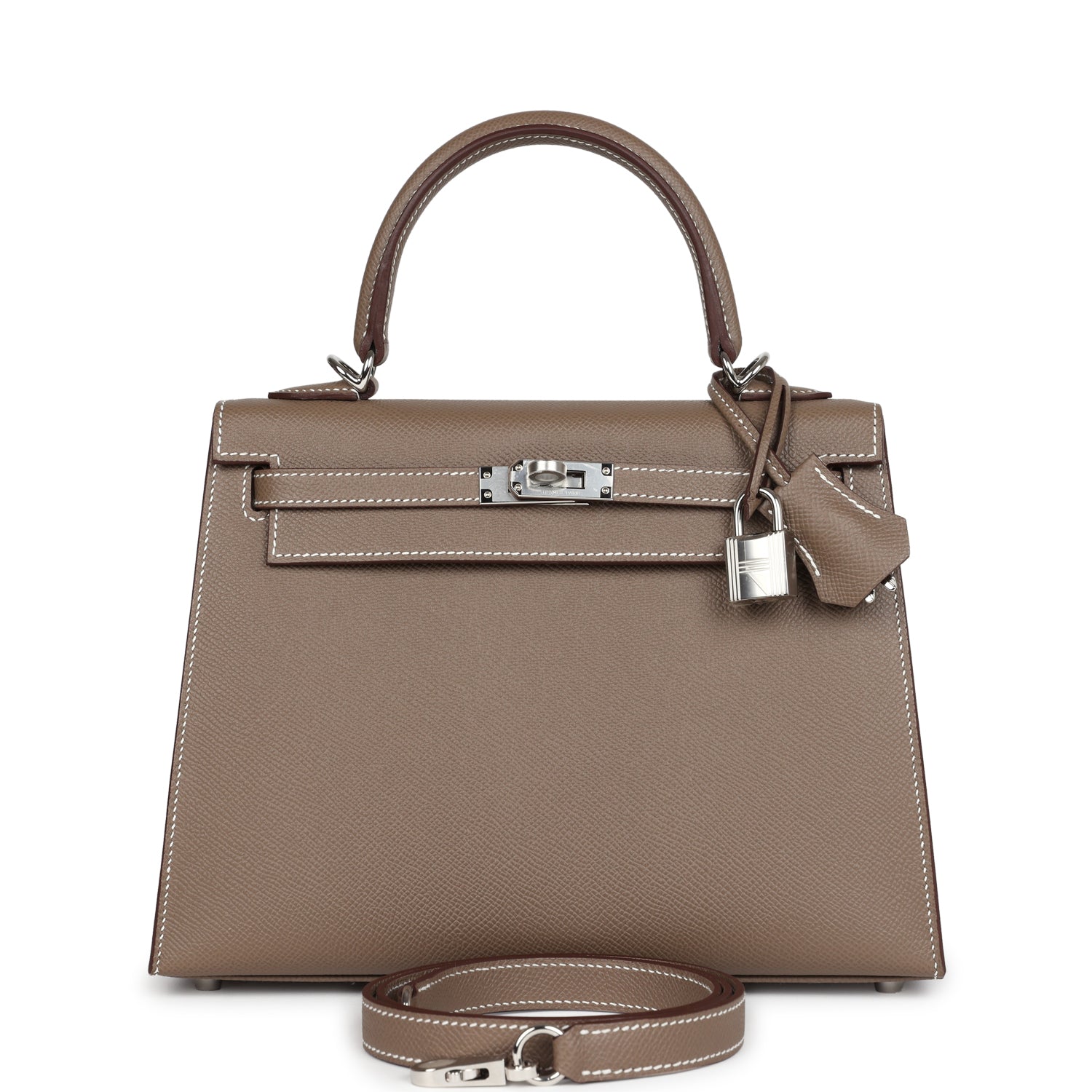 Hermes Kelly Sellier 25 Etoupe Epsom Palladium Hardware - Image 5