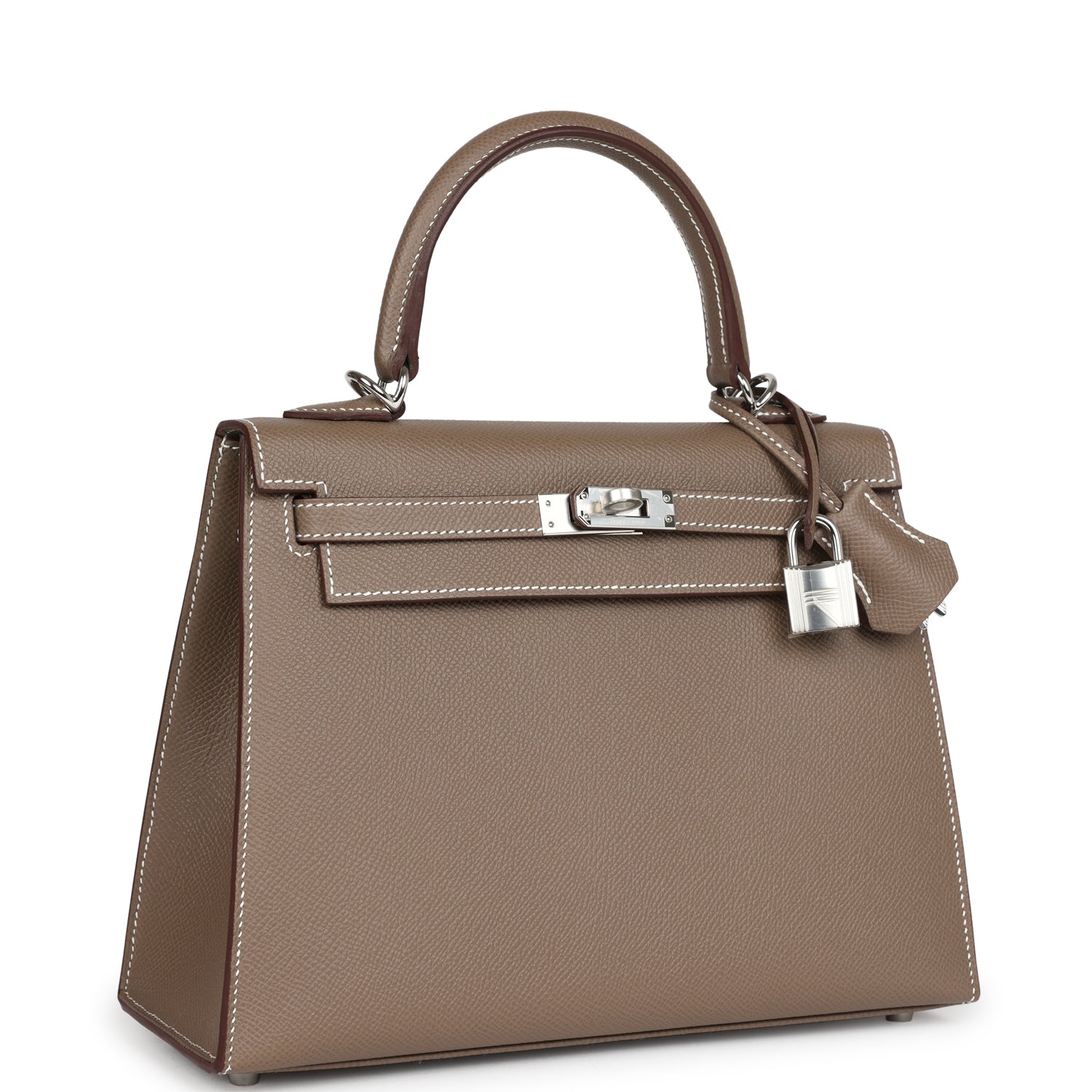 Hermes Kelly Sellier 25 Etoupe Epsom Palladium Hardware - Image 2