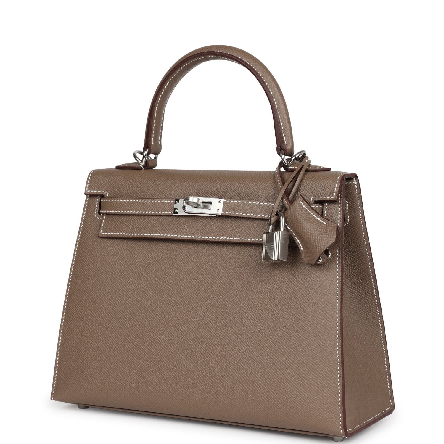 Hermes Kelly Sellier 25 Etoupe Epsom Palladium Hardware - Image 8