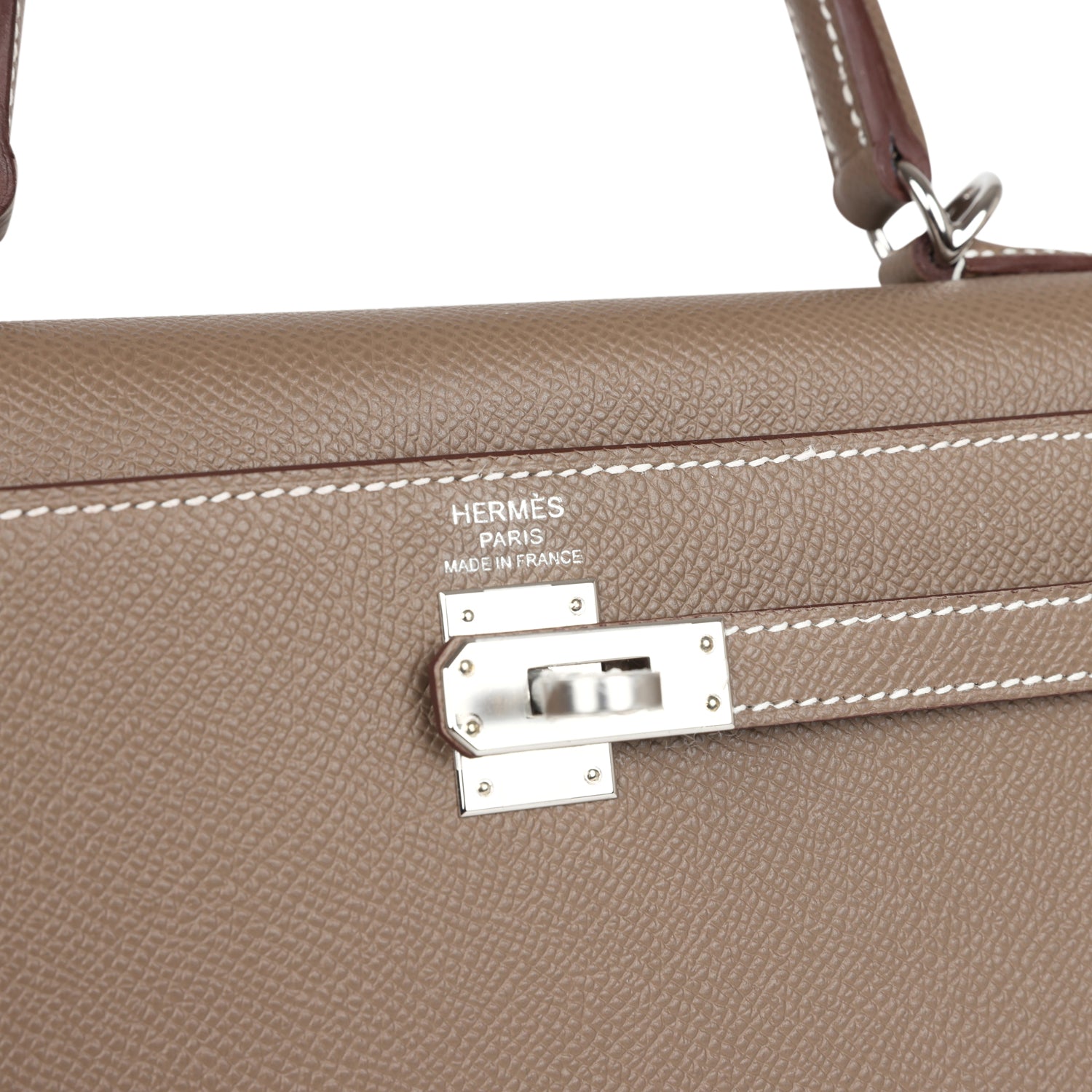 Hermes Kelly Sellier 25 Etoupe Epsom Palladium Hardware - Image 4