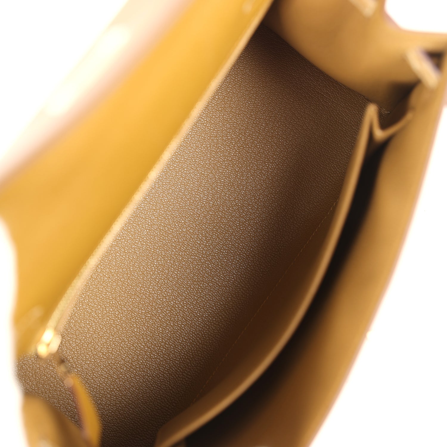 Hermes Kelly Sellier 25 Bronze Dore Madame and Sable Shiny Niloticus Crocodile Touch Permabrass Hardware - Image 6