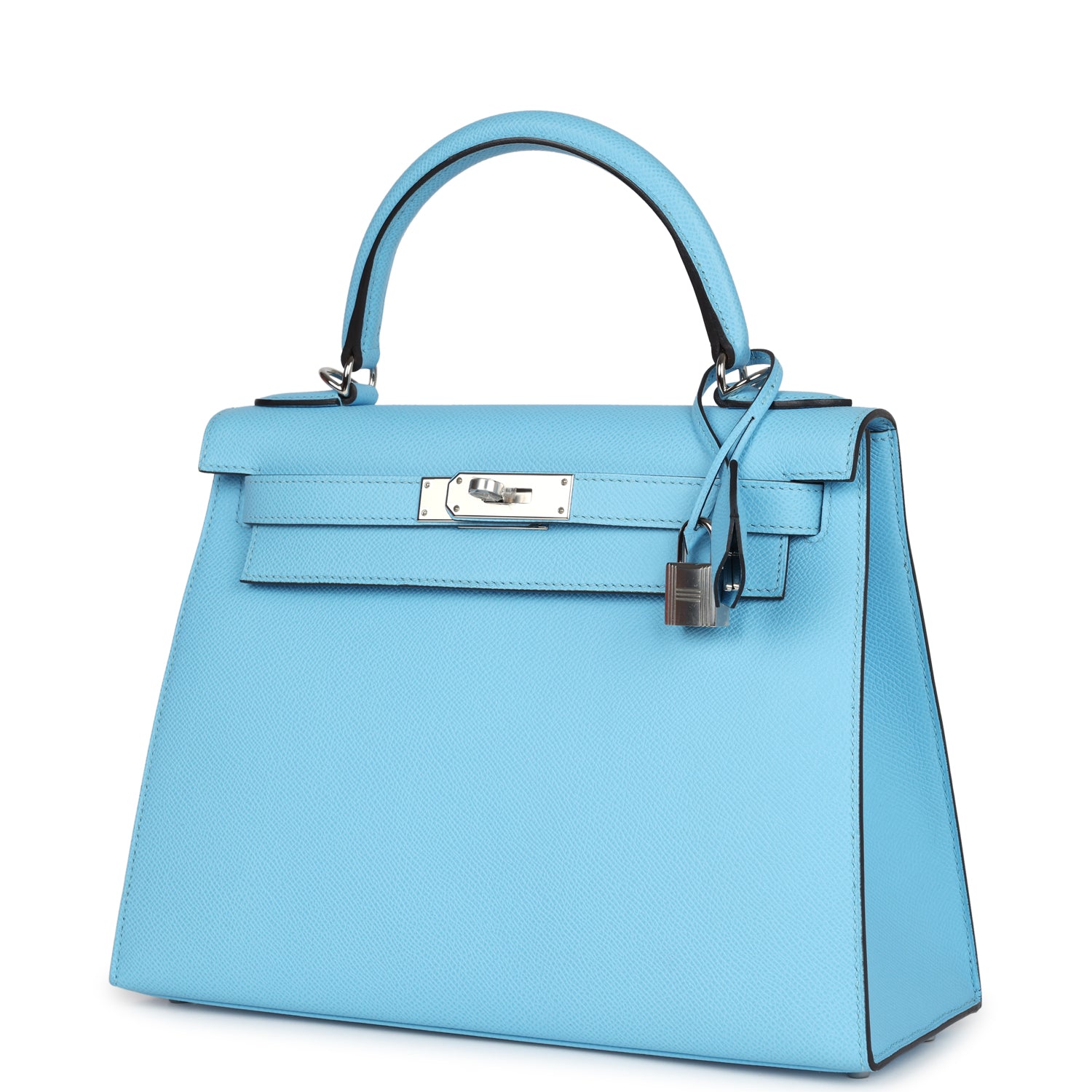 Hermes Kelly Sellier 28 Bleu Celeste Epsom Palladium Hardware - Image 5