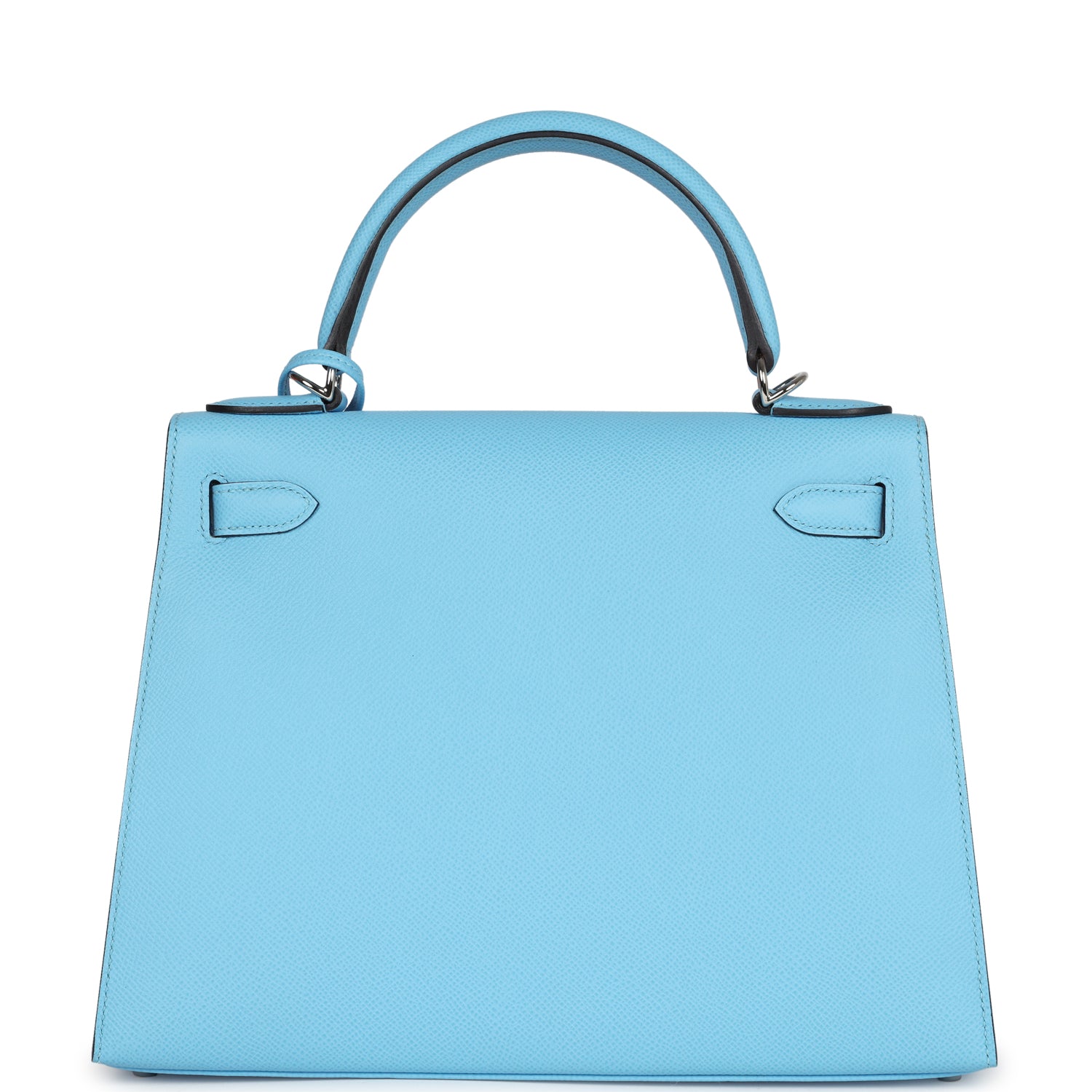 Hermes Kelly Sellier 28 Bleu Celeste Epsom Palladium Hardware - Image 8