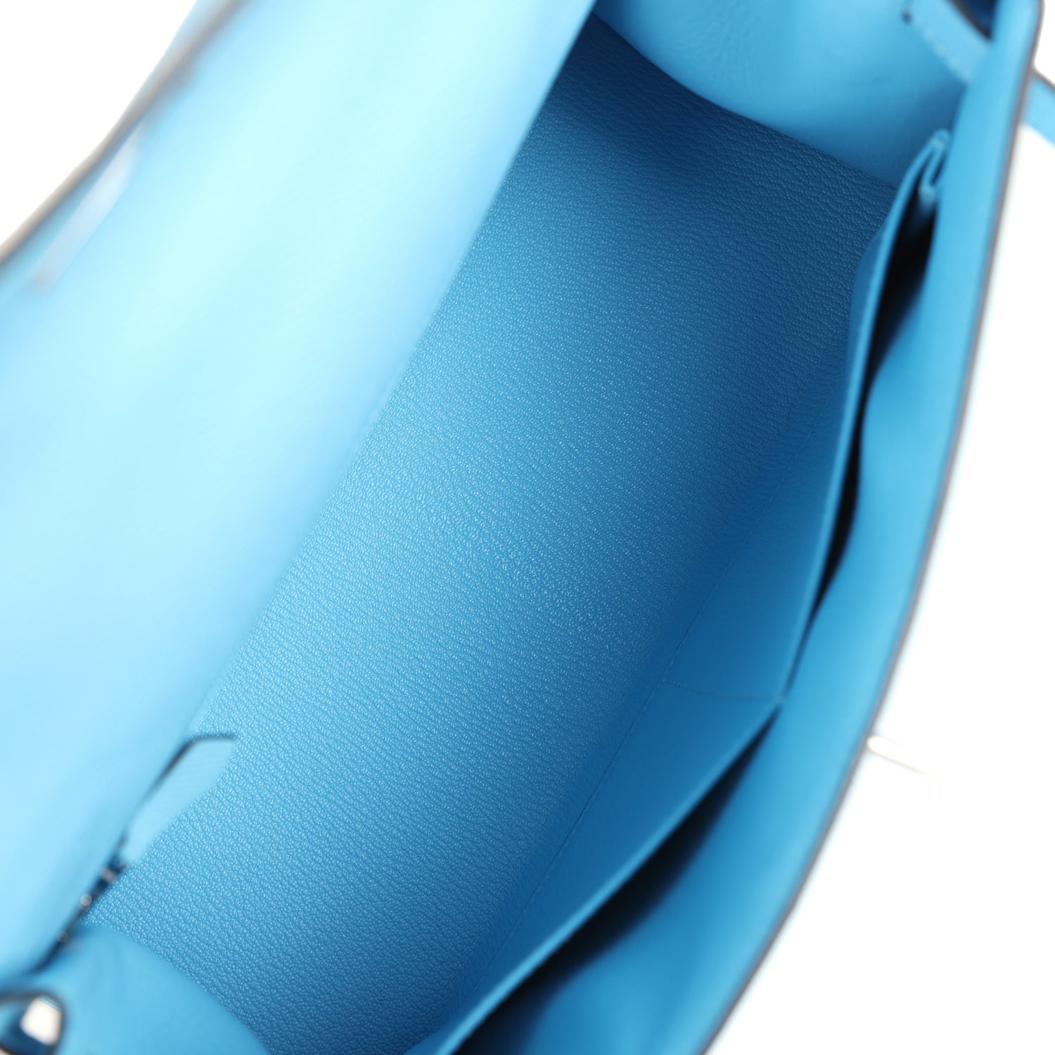 Hermes Kelly Sellier 28 Bleu Celeste Epsom Palladium Hardware - Image 2