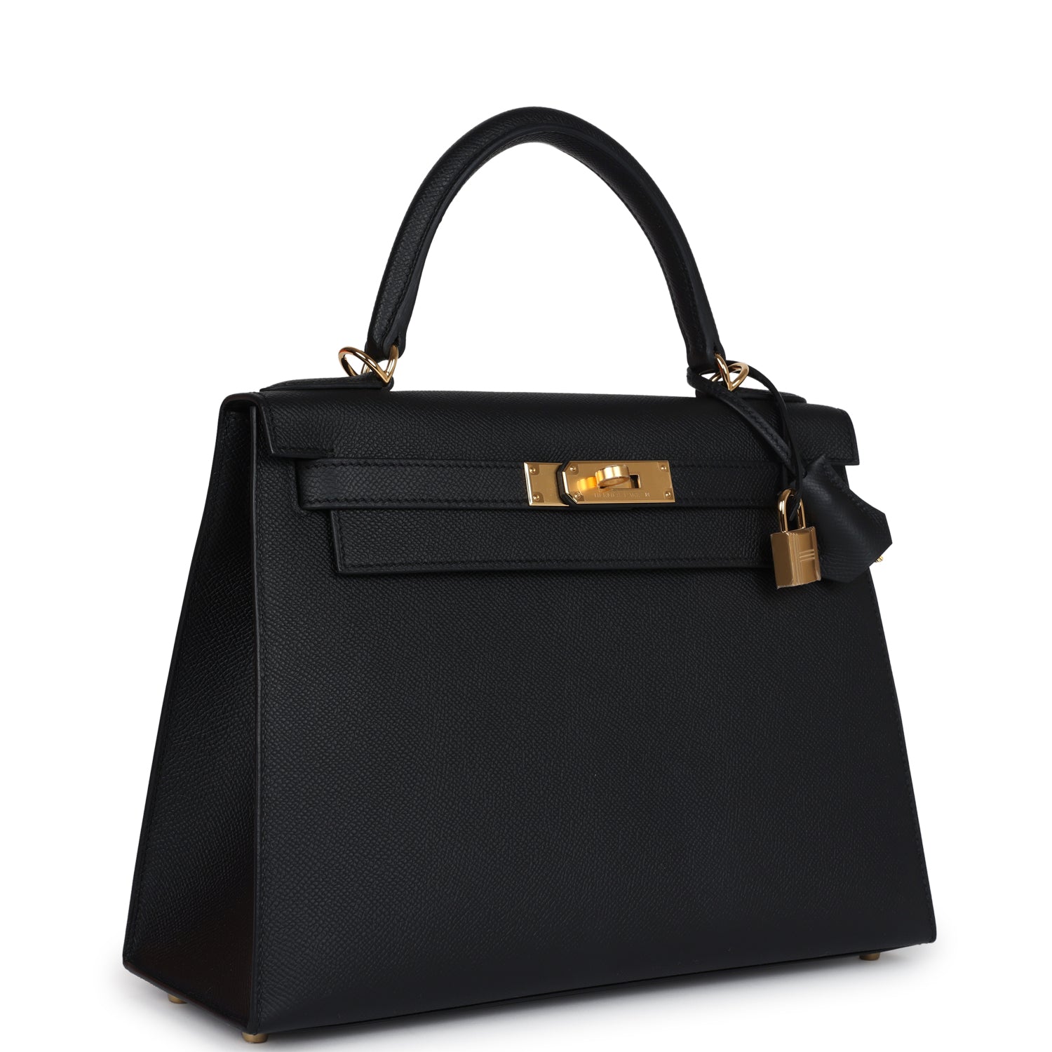 Hermes Kelly Sellier 28 Black Epsom Gold Hardware - Image 8