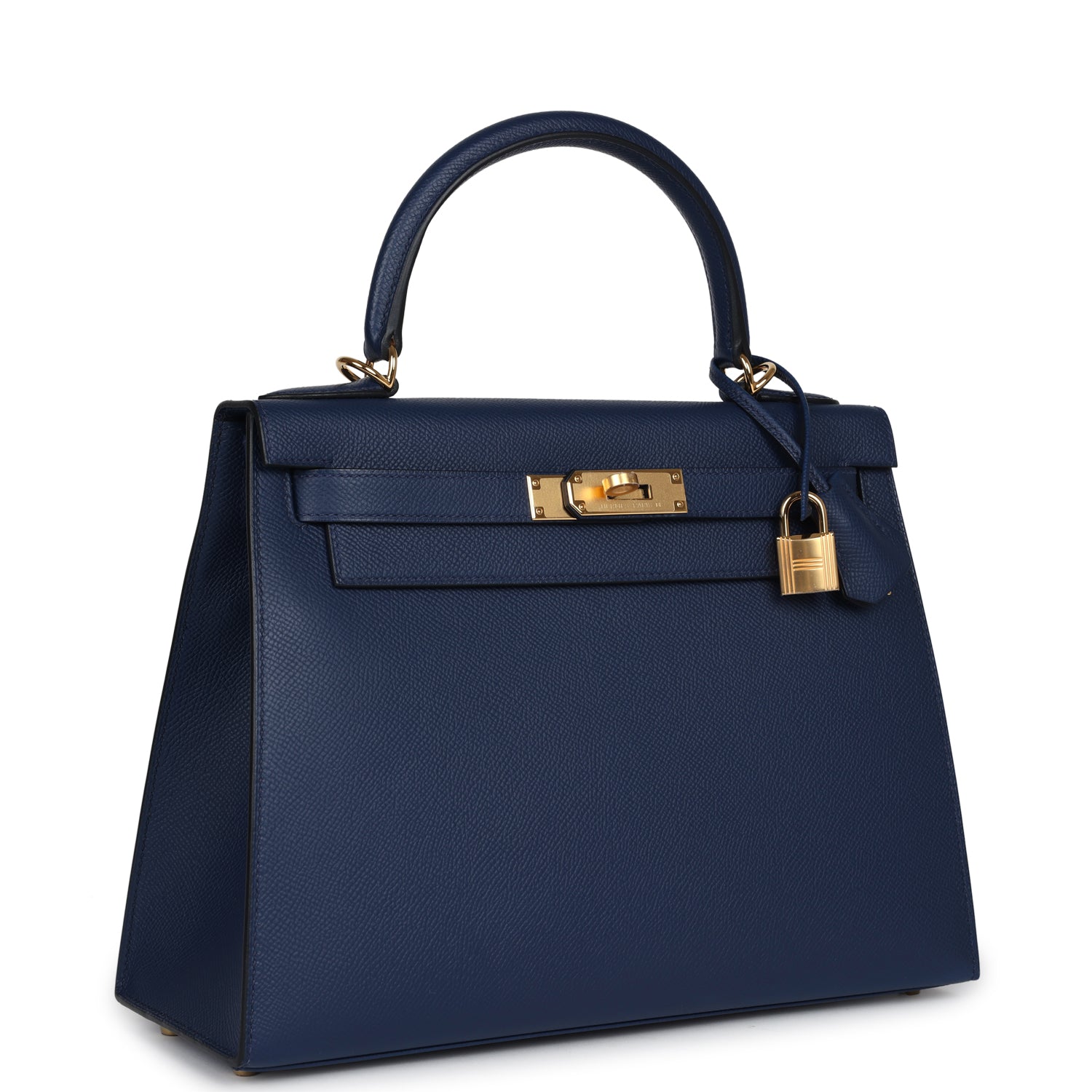 Hermes Kelly Sellier 28 Bleu Navy Epsom Gold Hardware - Image 4
