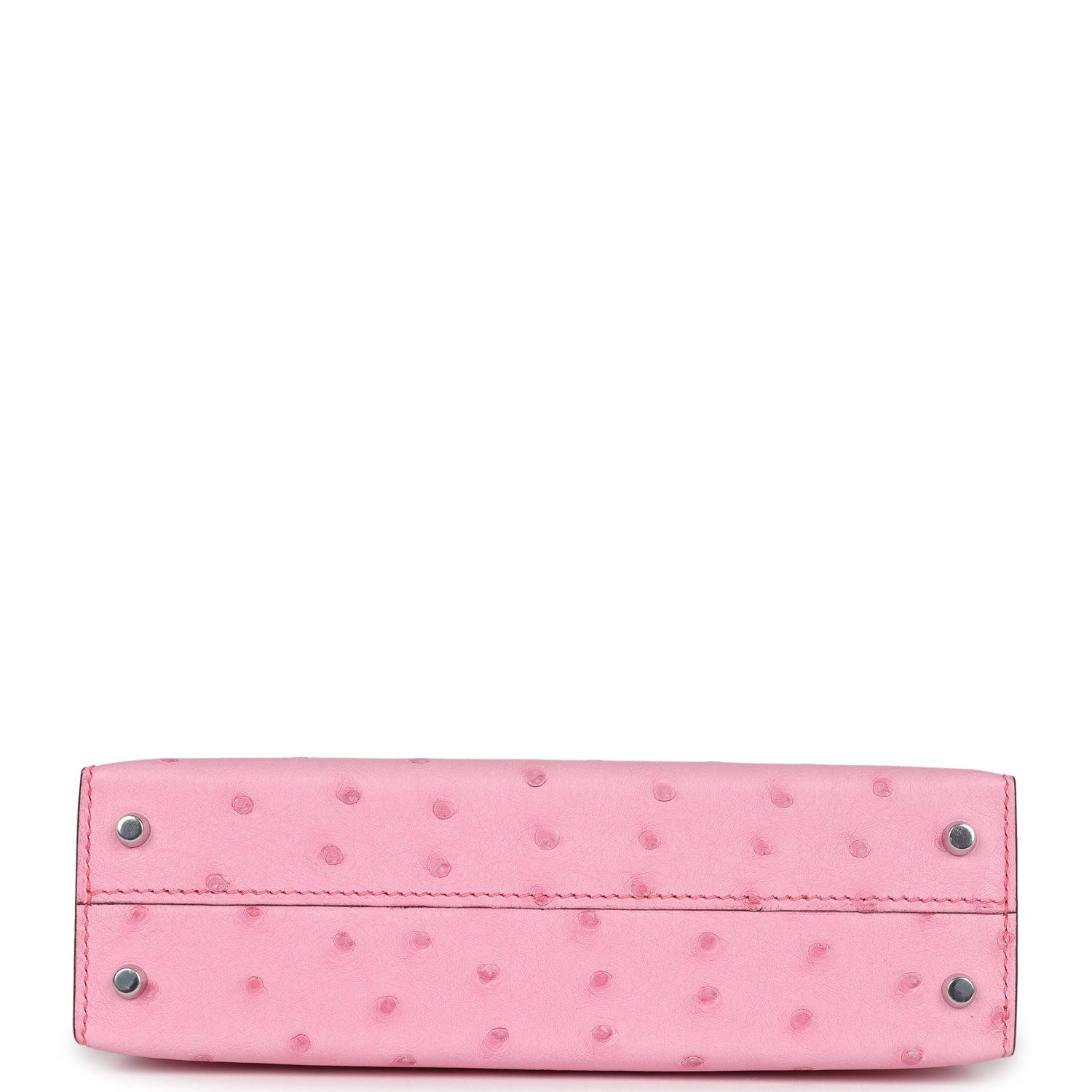 Hermes Kelly Sellier 20 Bubblegum Ostrich Palladium Hardware - Image 3