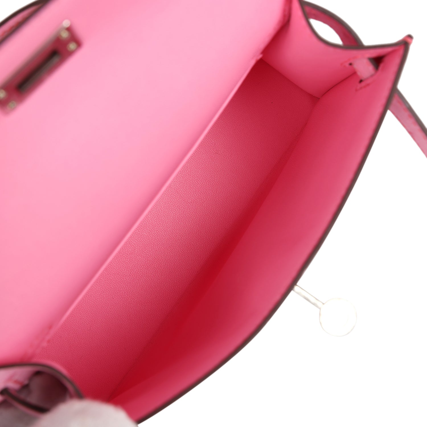 Hermes Kelly Sellier 20 Bubblegum Ostrich Palladium Hardware - Image 4