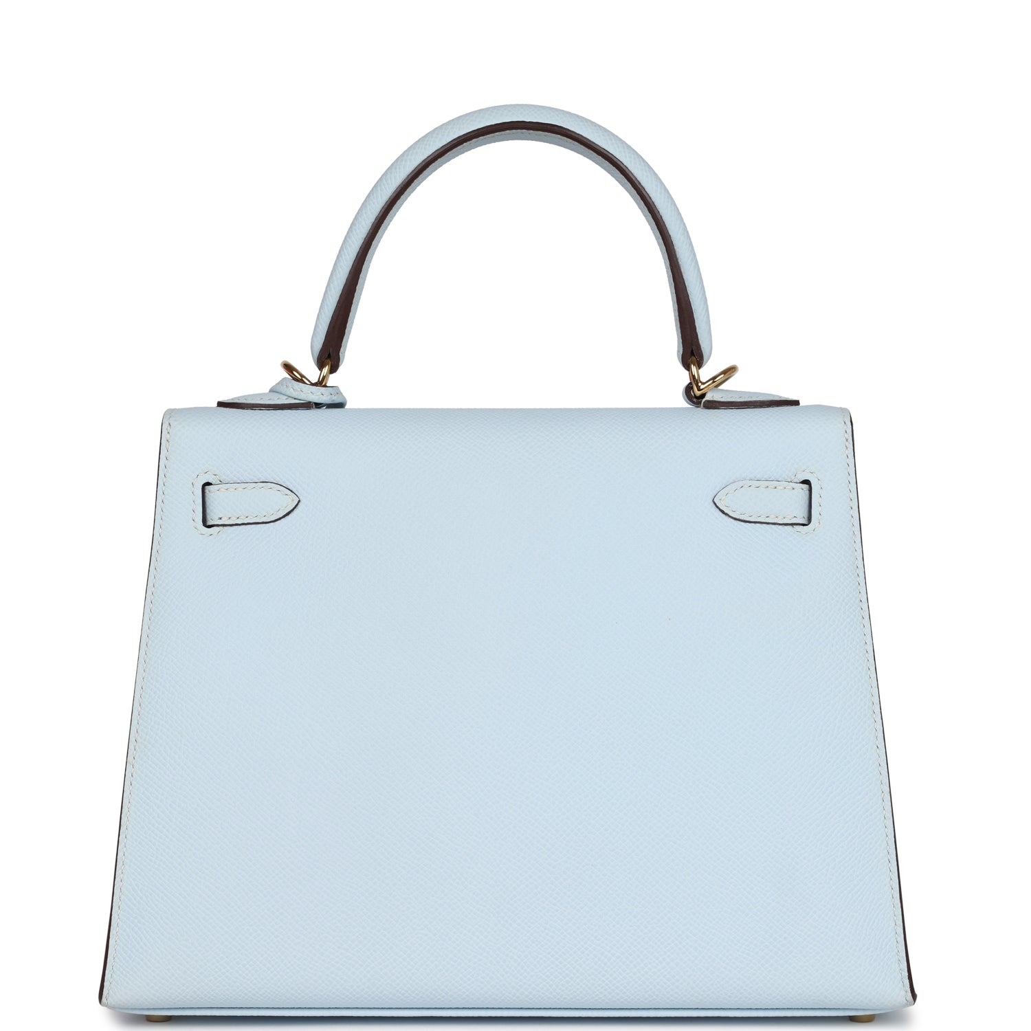 Hermes Kelly Sellier 25 Bleu Brume Epsom Gold Hardware - Image 7