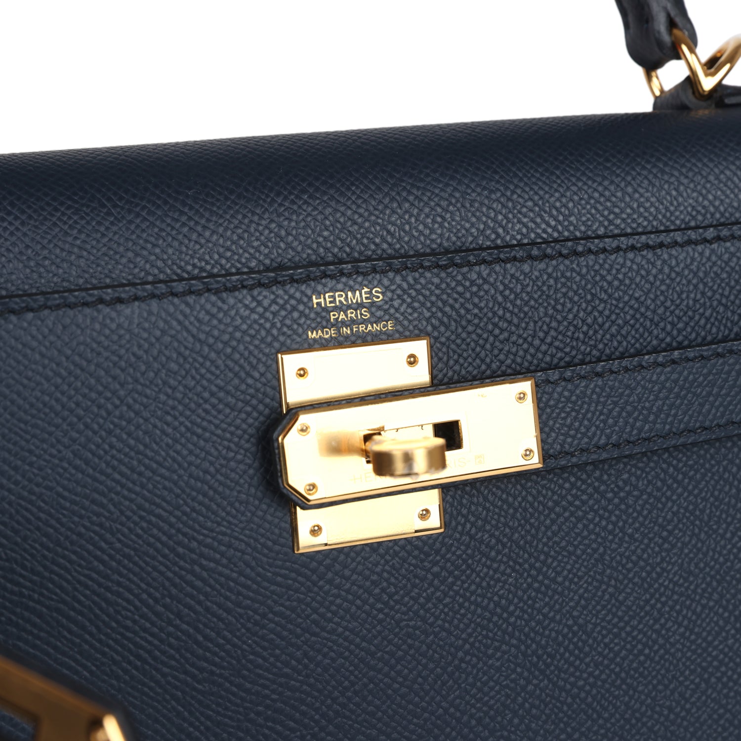 Hermes Kelly Sellier 28 Bleu Indigo Epsom Gold Hardware - Image 8