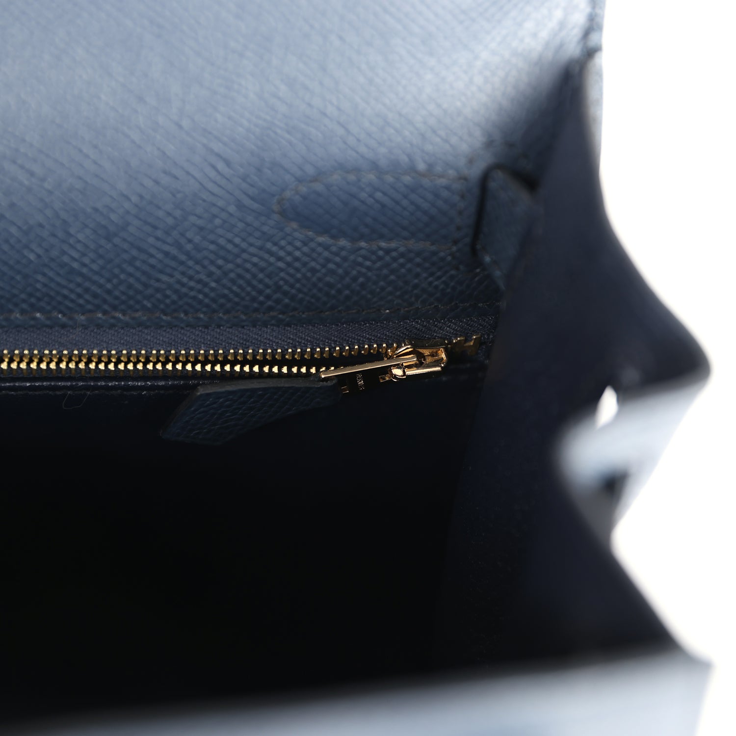 Hermes Kelly Sellier 28 Bleu Indigo Epsom Gold Hardware - Image 6