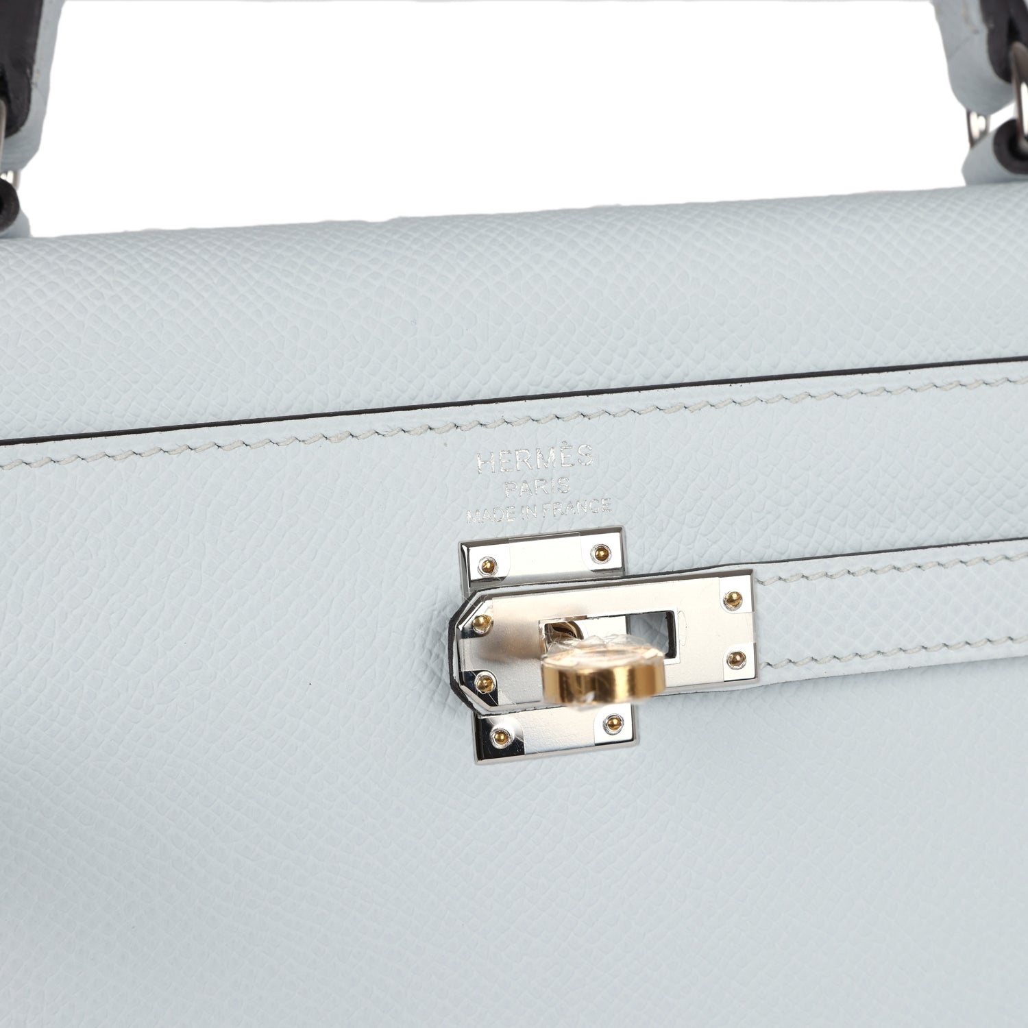 Hermes Kelly Sellier 25 Gris Platine Epsom Electrum Hardware - Image 7