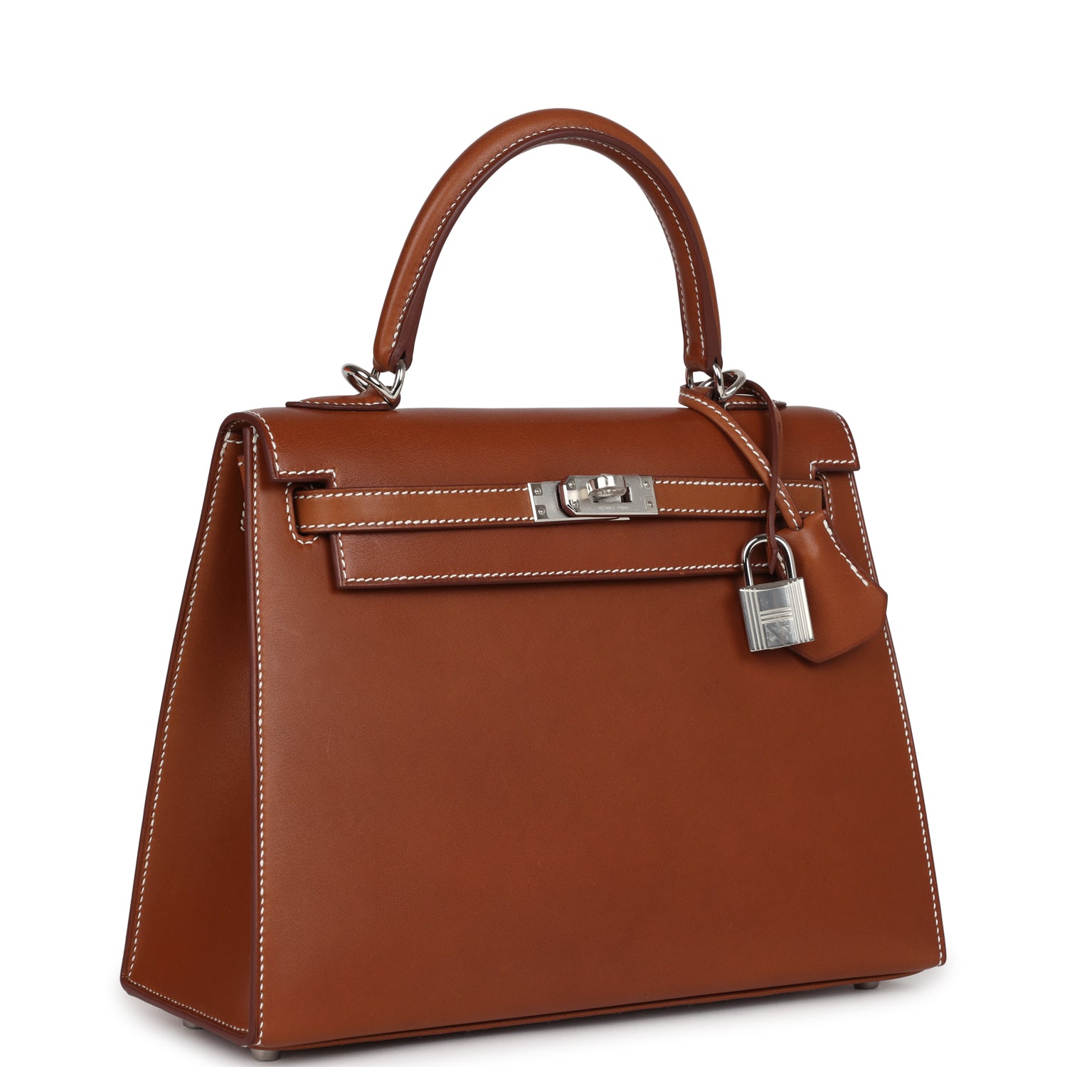 Hermes Kelly Sellier 25 Fauve Barenia Palladium Hardware - Image 8