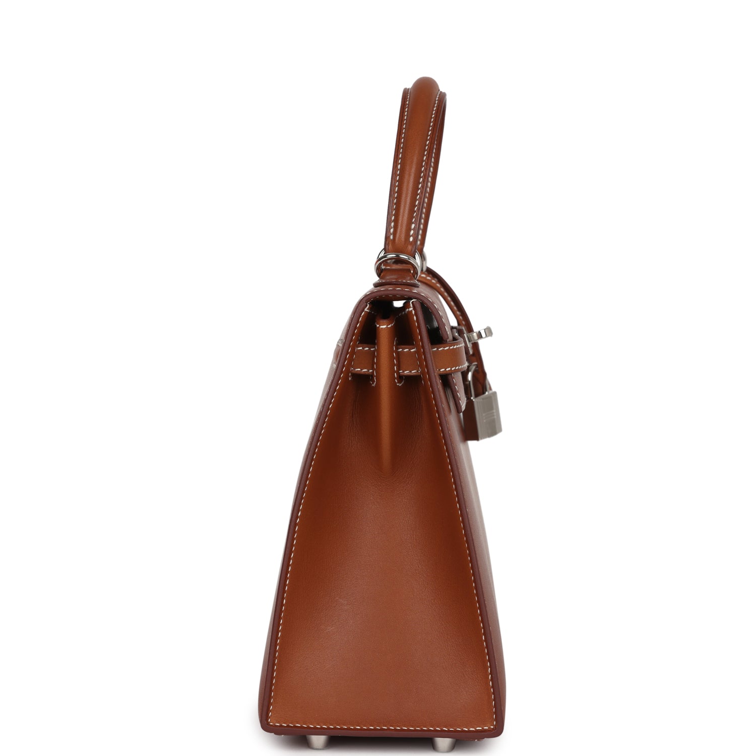 Hermes Kelly Sellier 25 Fauve Barenia Palladium Hardware - Image 2