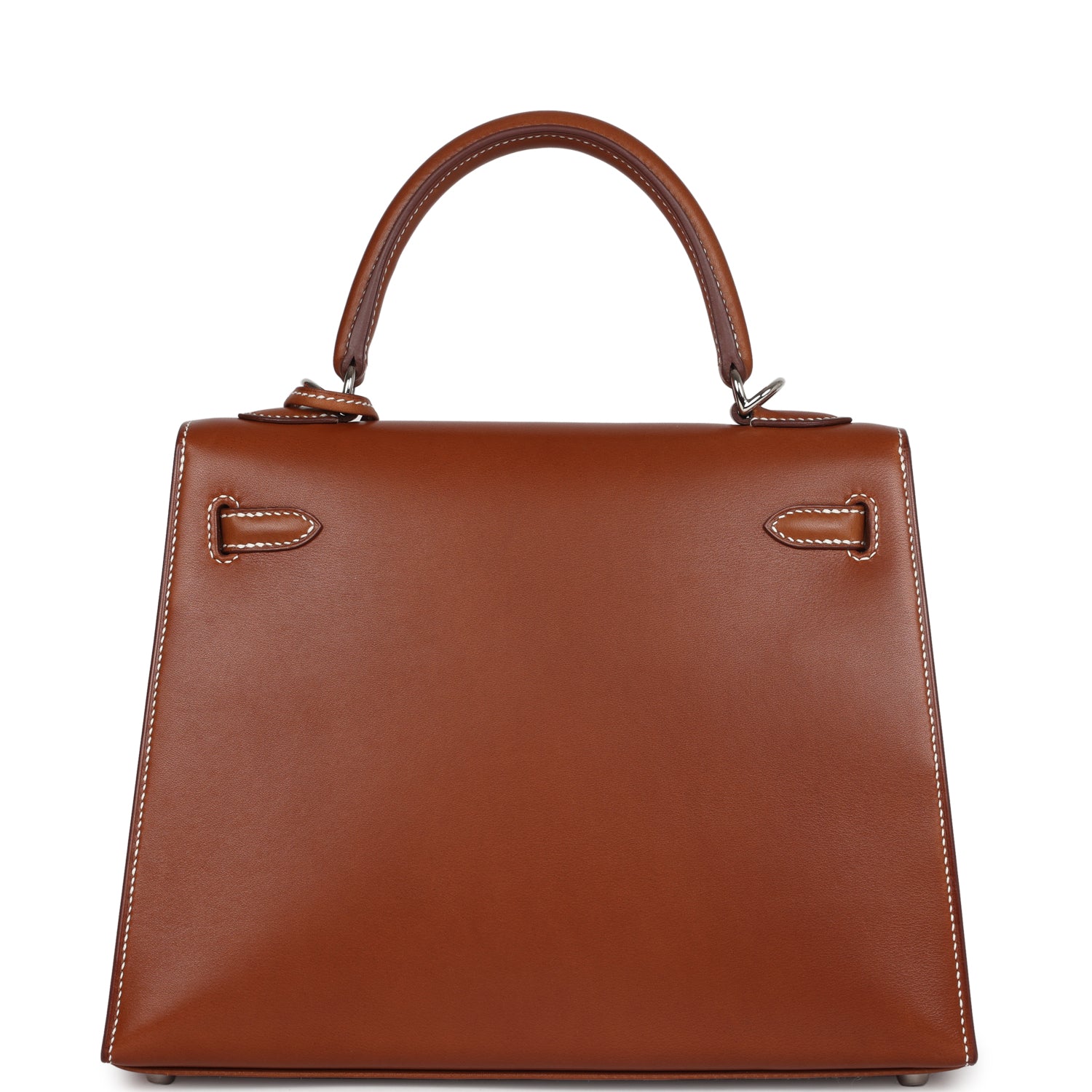 Hermes Kelly Sellier 25 Fauve Barenia Palladium Hardware - Image 3