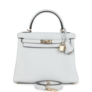 Hermes Kelly Retourne 25 Gris Platine Togo Permabrass Hardware