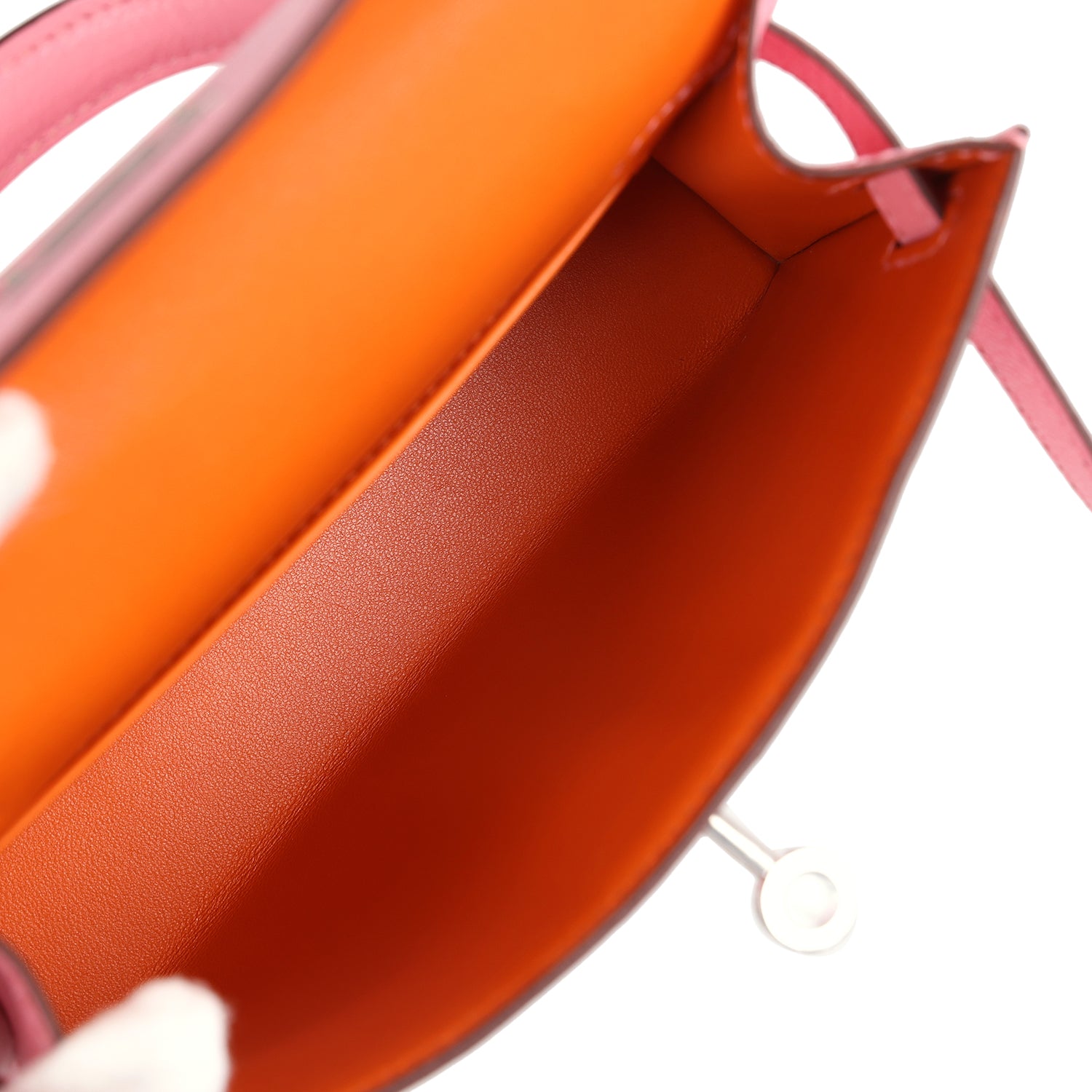 Hermes Kelly Sellier 20 Rose Confetti Verso Chevre Palladium Hardware - Image 5