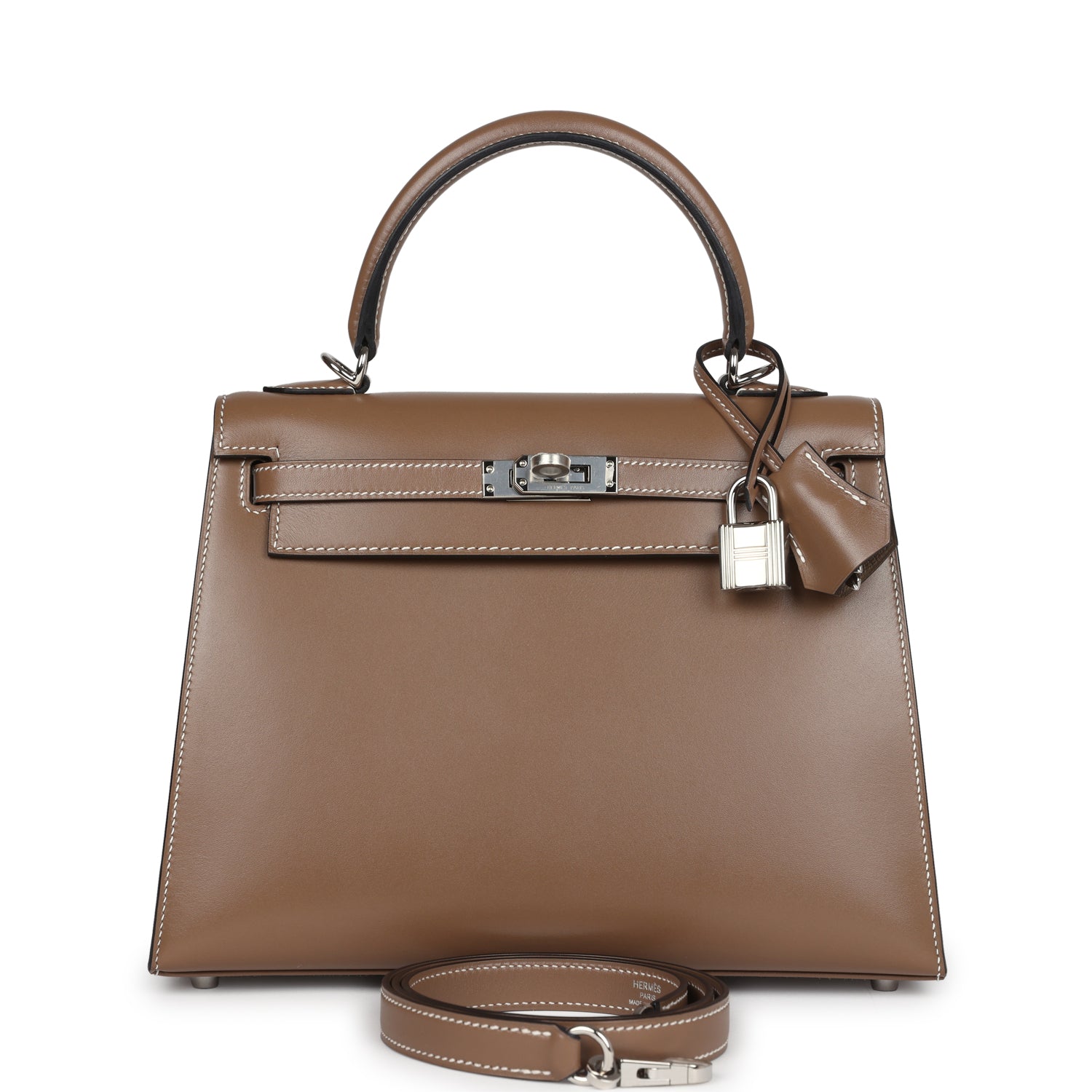 Hermes Kelly Sellier 25 Etoupe Tadelakt Palladium Hardware - Image 7