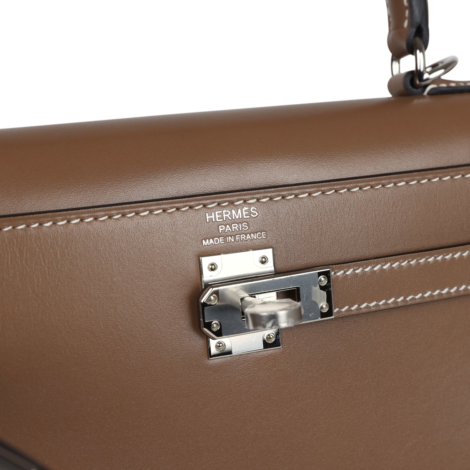 Hermes Kelly Sellier 25 Etoupe Tadelakt Palladium Hardware - Image 3