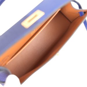 Hermes Kelly Sellier 20 Bleu Electric and Bleu Encre Epsom Gold Hardware