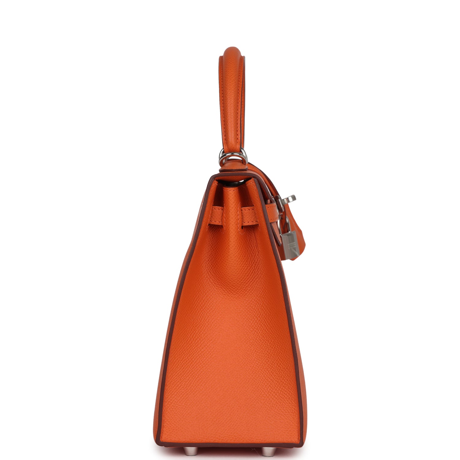 Hermes Kelly Sellier 25 Orange Epsom Palladium Hardware - Image 6