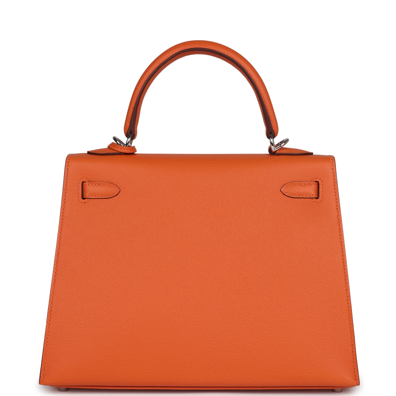 Hermes Kelly Sellier 25 Orange Epsom Palladium Hardware - Image 8