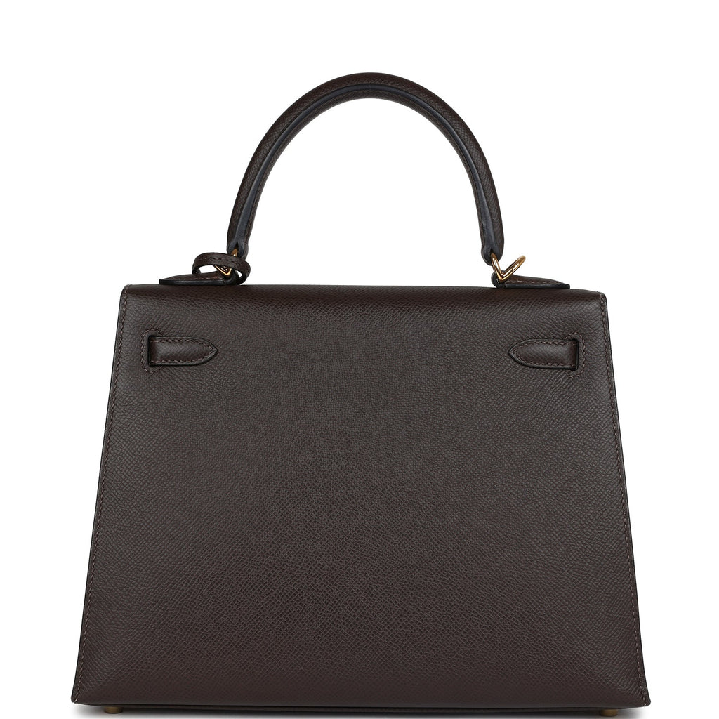 Hermes Kelly Sellier 25 Ebene Epsom Gold Hardware - Image 8