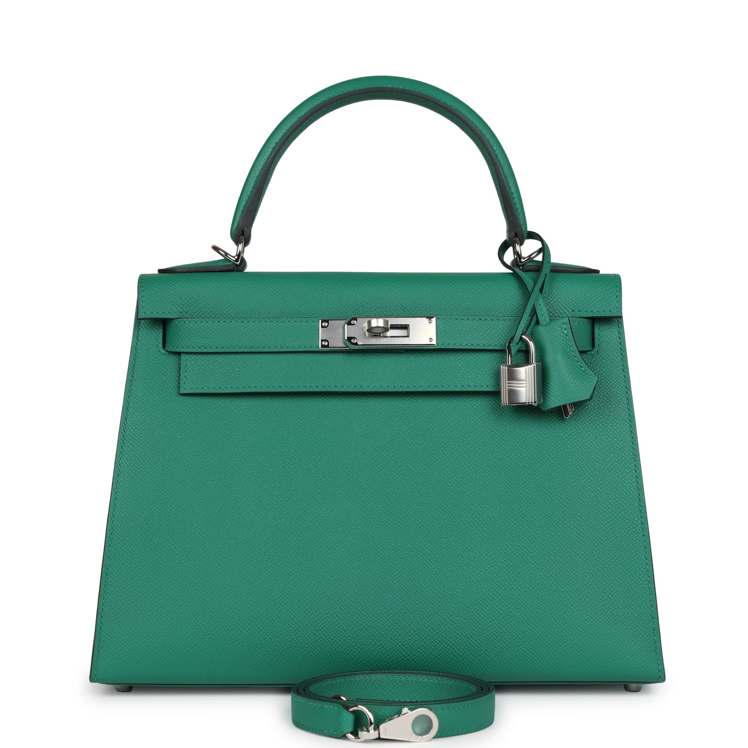 Hermes Kelly Sellier 28 Vert Vertigo Epsom Palladium Hardware - Image 5