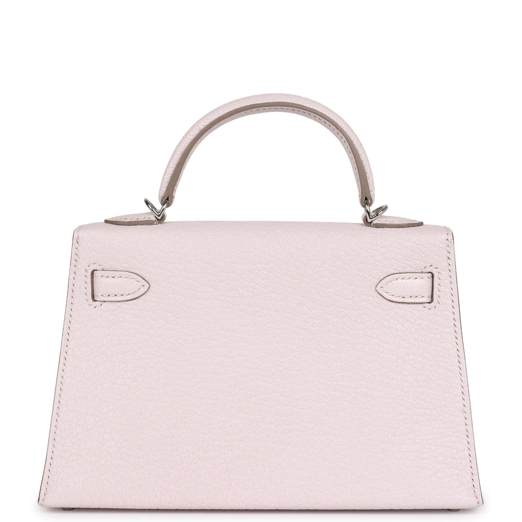 Hermes Kelly Sellier 20 Mauve Pale Chevre Palladium Hardware - Image 5