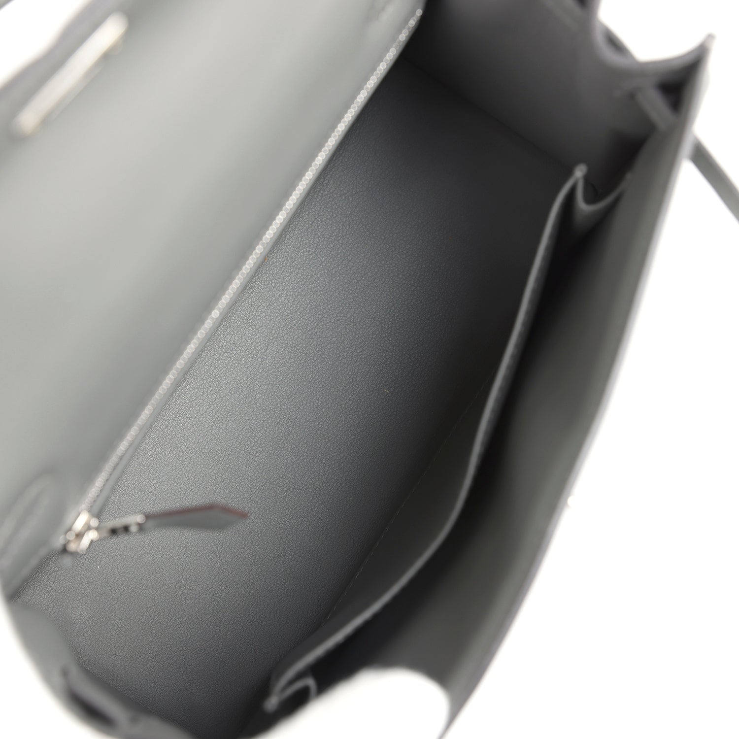 Hermes Kelly Sellier 25 Gris Meyer Swift Palladium Hardware - Image 7