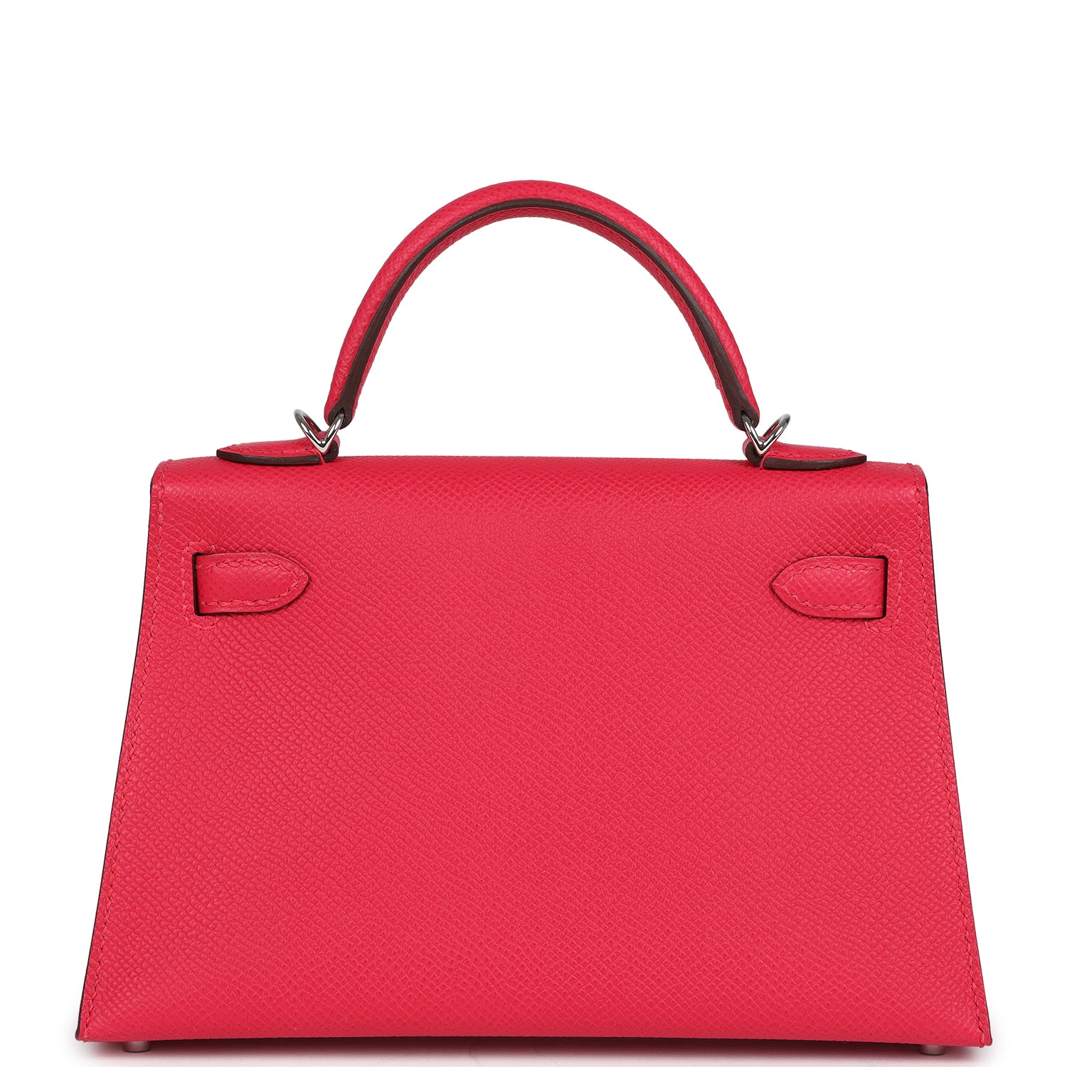 Hermes Kelly Sellier 20 Rose Extreme Epsom Palladium Hardware - Image 7