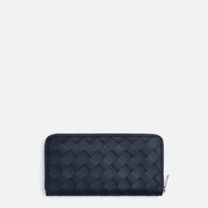 Intrecciato Zip Around Wallet
