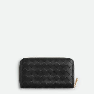 Intrecciato Zip Around Wallet