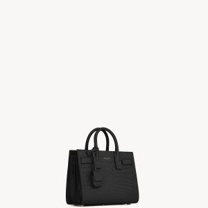 YSL Sac De Jour In Crocodile Embossed Leather – Nano