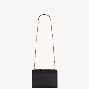 YSL Sunset Medium in Coated-Bark Leather