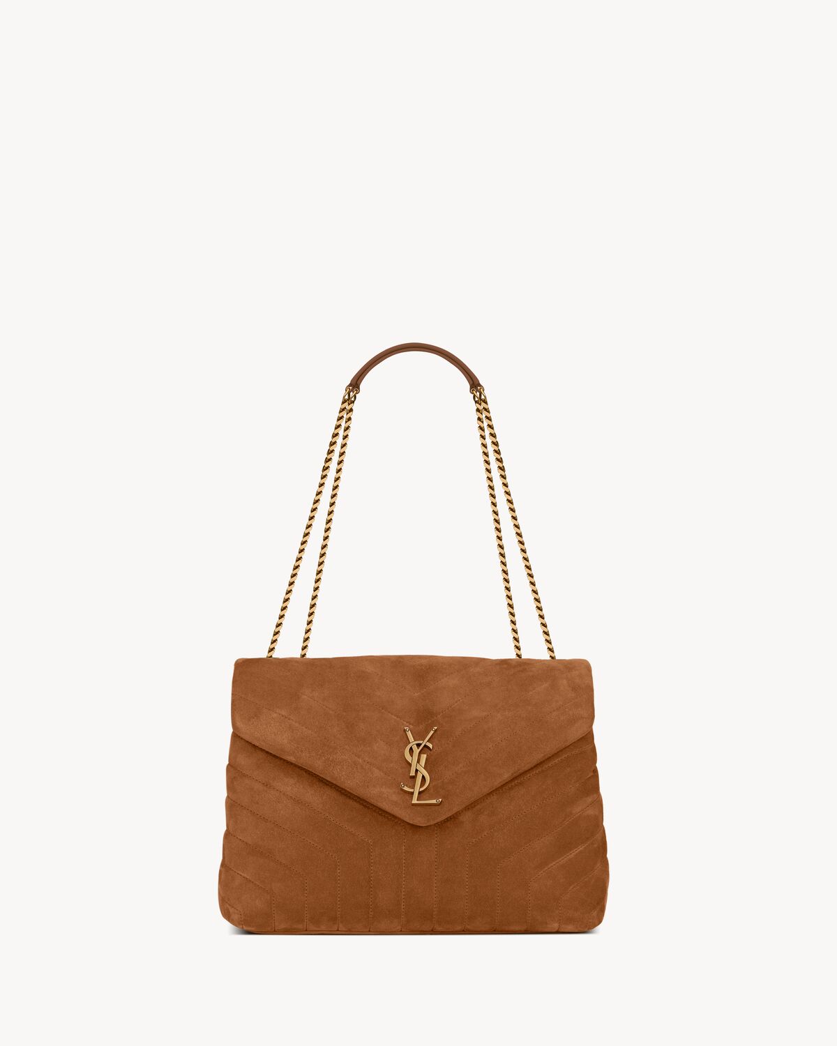 YSL Loulou Medium in Quilted Suede