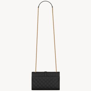 YSL Envelope Small in Quilted Grain De Poudre Embossed Leather