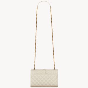 YSL Envelope Small in Quilted Grain De Poudre Embossed Leather